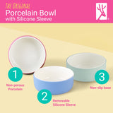 Porcelain Bowl with Silicone Sleeves
