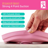 7.8" Porcelain Plate Silicone Suction Sleeve MistyBlue/Sage/Blush/Lilac