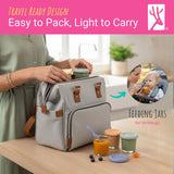 4oz Glass Baby Food Storage Jars | Food Grade Silicone Lids | Set of 12 | Neutral Colors