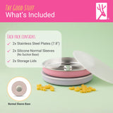 7.8" Stainless Steel Divided Plates with Normal Sleeve