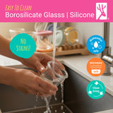 4oz Glass Baby Food Storage Jars | Food Grade Silicone Lids | Set of 12 | Neutral Colors