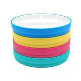 6.7"/16cm Porcelain White Divided Plates with Silicone Sleeves