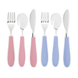 Kids Stainless Steel Spoon + Fork + Knife with Silicone Handle (4 years+) | 6 pieces