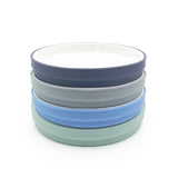 7.8"/20cm Porcelain White Plates with Silicone Sleeves