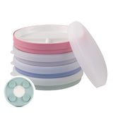 7.8"/20cm Porcelain Divided Plates Suction Sleeve + Lids
