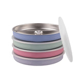 7.8" Stainless Steel Divided Plates with Silicone Sleeves