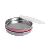 7.8" Stainless Steel Non-Divided Plates with Normal Sleeve (Blush/Lilac)