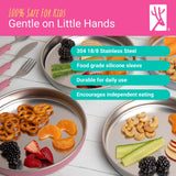 7.8" Stainless Steel Non-Divided Plates with Normal Sleeve (Sage/Blush/Lilac/MistyBlue)
