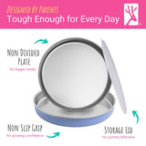 7.8" Stainless Steel Non-Divided Plates with Normal Sleeve (Sage/Blush/Lilac/MistyBlue)