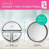 7.8" Stainless Steel Non-Divided Plates with Normal Sleeve (Sage/Blush/Lilac/MistyBlue)