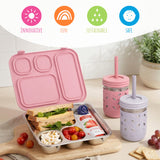 Pack + Go Combo - Bento Box + 10oz Stainless Steel Jars (Blush)