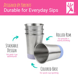 Stainless Steel 12oz Cups (Green/Blue/Yellow/Orange)