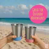 Stainless Steel 12oz Cups (Green/Blue/Yellow/Orange)