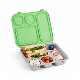 Stainless Steel Bento Lunch Box with Silicone Lid (Green)