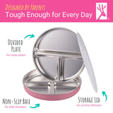 7.8" Stainless Steel Divided Plates with Silicone Sleeves