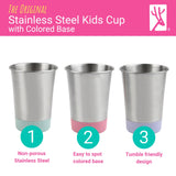 Stainless Steel 12oz Cups (Green/Blue/Yellow/Orange)