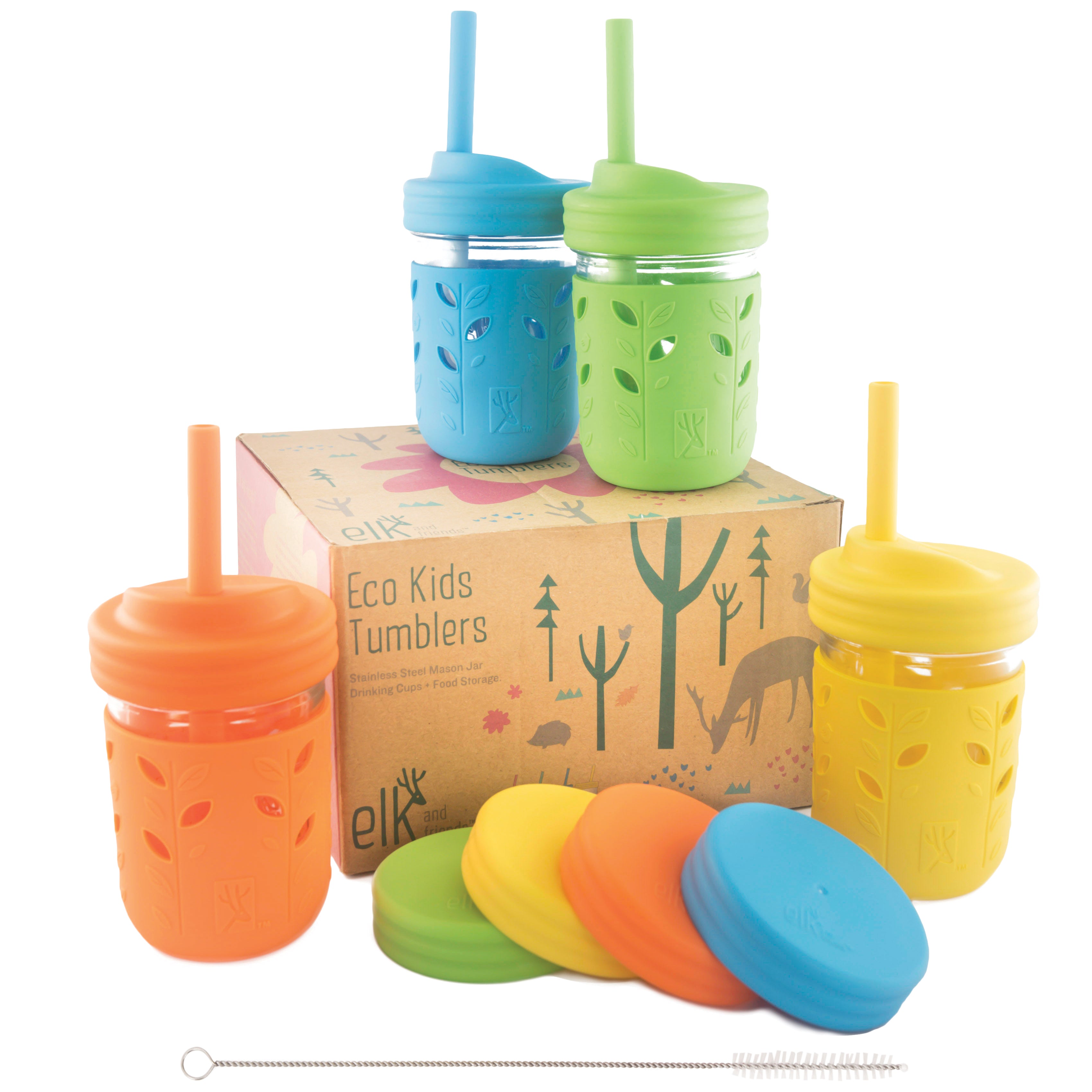 Eco Friendly Glass Tumbler - Transparent - Lid and Straw Design