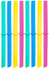 Silicone Straws with Stoppers | 6.29"/16cm Length | 8oz & 10oz Jars | 8 Pack