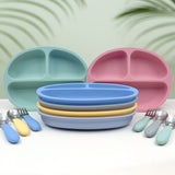 Silicone Suction Plate + Cutlery