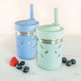 Silicone Straws with Stoppers | 6.29"/16cm Length | 8oz & 10oz Jars | 8 Pack