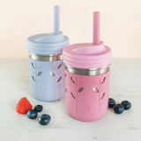 Silicone Straws with Stoppers | 6.29"/16cm Length | 8oz & 10oz Jars | 8 Pack