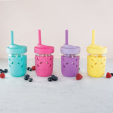 Silicone Straws with Stoppers | 6.29"/16cm Length | 8oz & 10oz Jars | 8 Pack