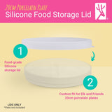 7.8" Porcelain Plate Silicone Lids