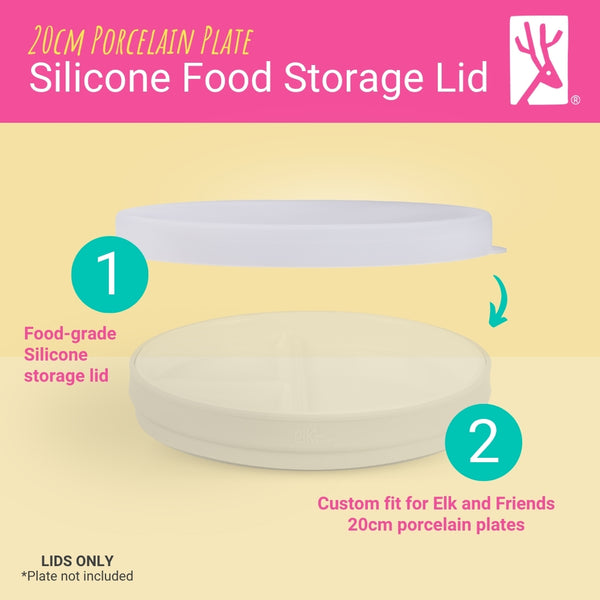 7.8" Porcelain Plate Silicone Lids