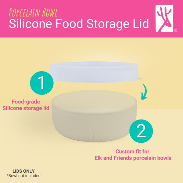 Porcelain Bowl Silicone Lids