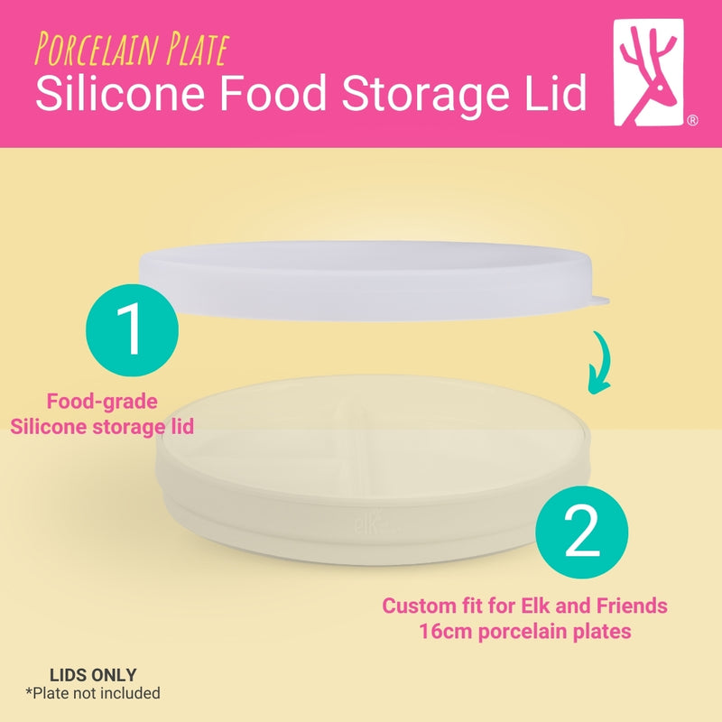 6.7" Porcelain Plate Silicone Lids