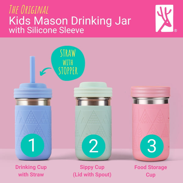 Stainless Steel 14oz Drinking Tumblers + Food Storage (Blush/Lilac)