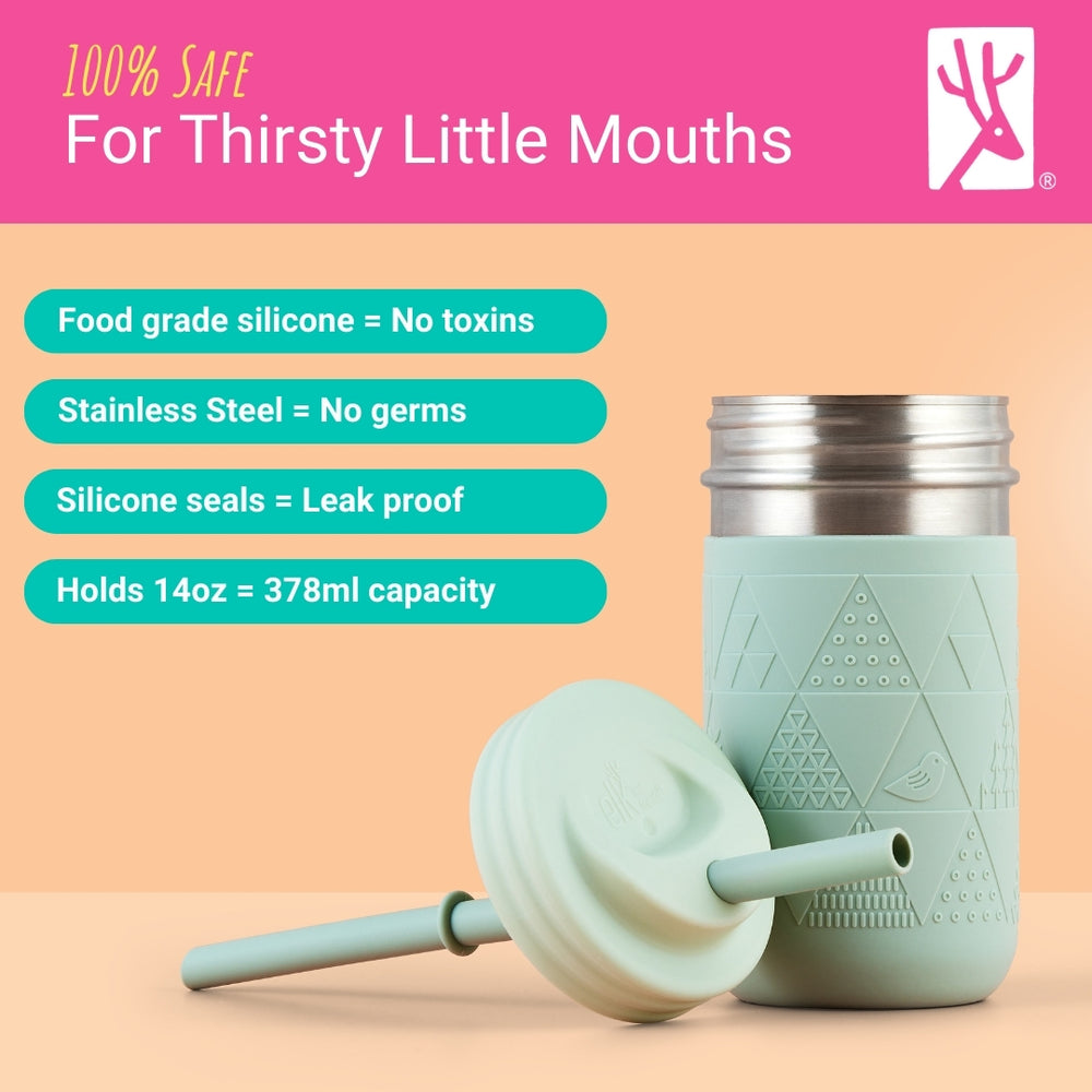 Stainless Steel 14oz Drinking Tumblers + Food Storage (Sage/Misty