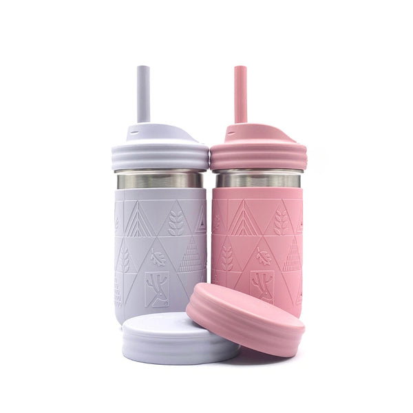 Stainless Steel 14oz Drinking Tumblers + Food Storage (Blush/Lilac)