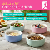 Porcelain Bowl with Silicone Sleeves + Lids