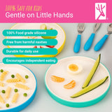 7.8"/20cm Porcelain Plate Non-Divided with Silicone Sleeves + Lids