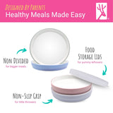 7.8"/20cm Porcelain Plate Non-Divided with Silicone Sleeves + Lids