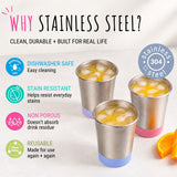 Stainless Steel 12oz Cups (MistyBlue/Navy/Gray/Sage)