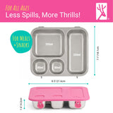 Stainless Steel Bento Lunch Box with Silicone Lid (Misty Blue)