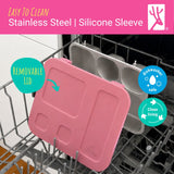 Stainless Steel Bento Lunch Box with Silicone Lid (Misty Blue)