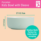 Porcelain Bowl with Silicone Sleeves