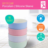 Porcelain Bowl with Silicone Suction Sleeves