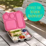 Stainless Steel Bento Lunch Box with Silicone Lid (Misty Blue)