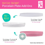 7.8"/20cm Porcelain White Plates (No Silicone Sleeves)