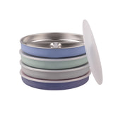 7.8" Stainless Steel Divided Plates with Silicone Sleeves