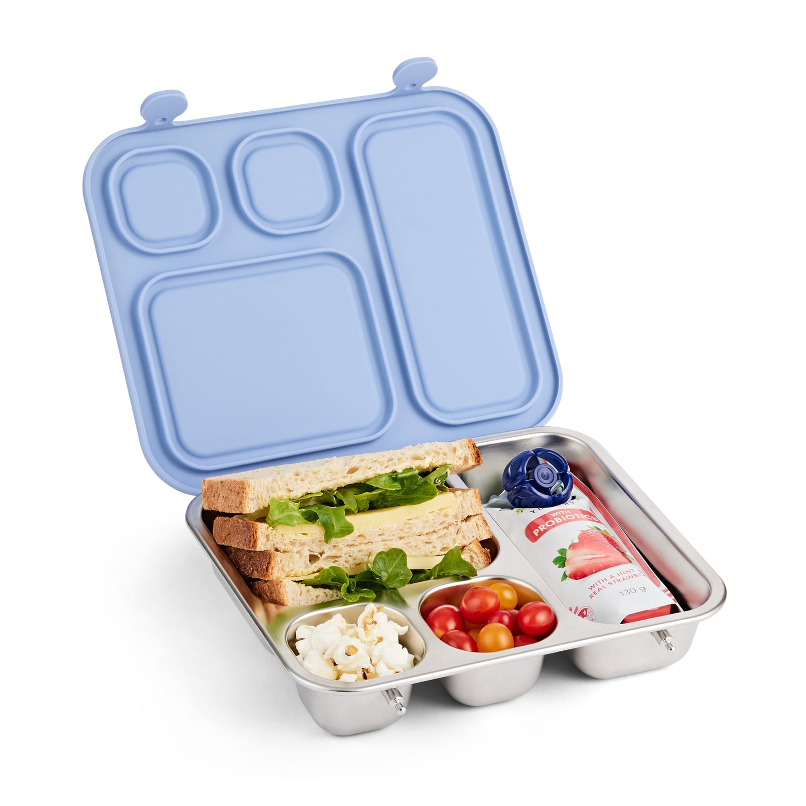 bento box blue fish Stainless Steel Bento Lunch Box with Silicone Lid (Misty Blue) – Elk and Friends