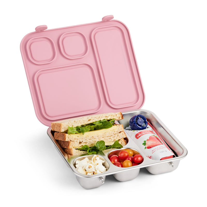Stainless Steel Bento Lunch Box with Silicone Lid (Blush)