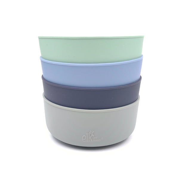 Porcelain Bowl Silicone Sleeve Sage/MistyBlue/Navy/Gray