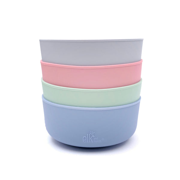 Porcelain Bowl Silicone Sleeve Lilac/Blush/Sage/MistyBlue