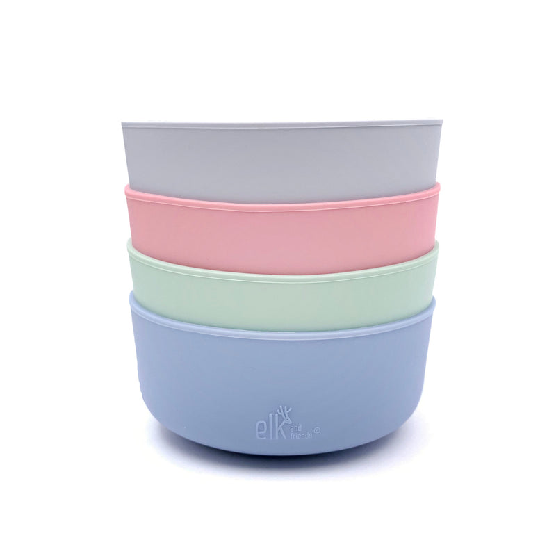 Porcelain Bowl Silicone Sleeve Lilac/Blush/Sage/MistyBlue