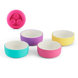 Porcelain Bowl with Silicone Suction Sleeves